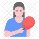 Sports Man Table Tennis Player Athlete Icon