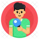 Sportsman Player Table Tennis Player Icon