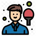 Table Tennis Player Avatar User Icon