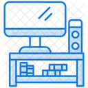 Table Tv Drawer Lcd Icon