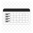 Tableau de données  Icône