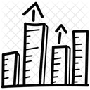 Diagramme De Frequence Diagramme A Barres Croissance De Largent Icône