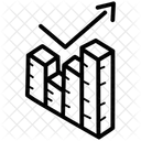 Diagramme De Frequence Diagramme A Barres Croissance De Largent Icône