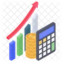 Analyse De Donnees Courbe De Croissance Tableau Financier Icône