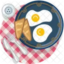 Baguette Eggs Lunch Icon
