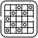 Tablero De Damas Icono