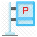 Estacionamiento Junta Poste Icono