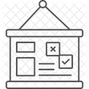 Tablero De Estado De Animo De Borde Fino Icono