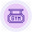 Icono De Circulo De Color De Tablero De Gimnasio Icono