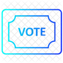 Tablero De La Muestra De Voto Icono