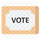 Tablero De La Muestra De Voto Icono