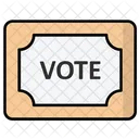 Tablero De La Muestra De Voto Icono