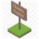 Tablero De Pascua Senal De Trafico De Pascua Cartel De Pascua Icon