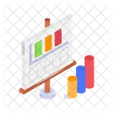 Grafico De Barras Presentacion Tablero Icono