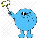 Azul Personajes Personajes Lindos Icono
