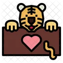 Tablero de tenencia de tigre  Icono