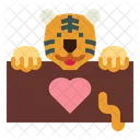 Tablero de tenencia de tigre  Icono