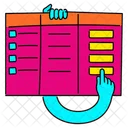 Vibrante Ilustracion De Tablero Kanban Tablero De Tareas Gestion De Proyectos Icono