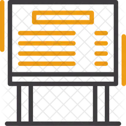 Tabla de tarifas de estacionamiento  Icono