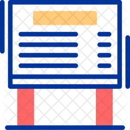 Tabla de tarifas de estacionamiento  Icono