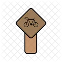 Tablero de tráfico ciclista  Icon