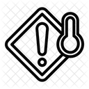Tablero de forma peligrosa con termómetro  Icono