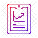 태블릿 보고서 전략 계획 아이콘