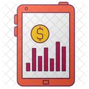 Tablet Dollar Graph Icon