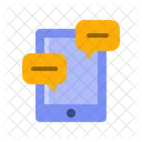 Tablet Chat Bubble Icon