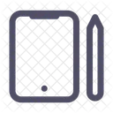 Tablet And Pen Device Screen Icon