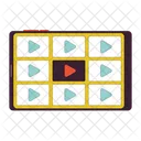 Tablet computer with streaming platform  Icon