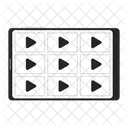 Tablet Computer Streaming Platform Watching Series Icon