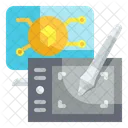 Tablet De Design Design NFT Mouse Ícone