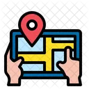 Tablet Map Navigation Location Icon