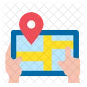 Tablet Map Navigation Location Icon