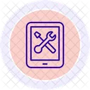 Tablet Repair Line Icon Icon