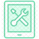 Tablet Reparatur Duotone Liniensymbol Symbol