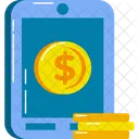 Tablet Coins Business Icon