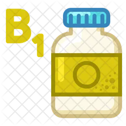 Tarro de pastillas vitamina b  Icono