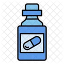 Pills Bottle Drugs Treatment Icon