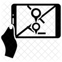 Navigation Sur Tablette Navigateur Sur Tablette Tablette Cartographique Icône