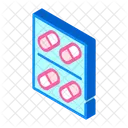 Pillen Paket Isometrische Icon