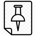 Alfinete Alfinete De Polegar Alfinete De Documento Ícone