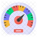 Kilometerzahler Tachometer Geschwindigkeitsmesser Symbol