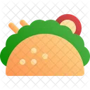 타코 토르티야 멕시코 음식 아이콘