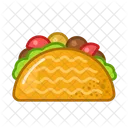 타코 음식 식사 아이콘