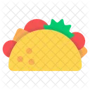 Taco Burrito Veggies Wrap Icon