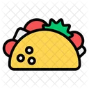 Taco Burrito Veggies Wrap Icon