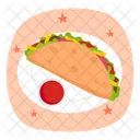 Taco Tortilla Mexican Food Icon