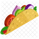 Taco Bread Snacks Icon